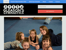 Tablet Screenshot of gleasonsgymnastics.com